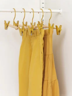 Colgadores Y Estantes De Pared|Decoración Infantil>Mustard Made Perchas Kids Clip, 5 uds. Amarillo mostaza