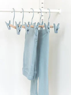 Decoración Infantil|Colgadores Y Estantes De Pared>Mustard Made Perchas Kids Clip, 5 uds. Azul claro