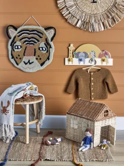 Decoración Infantil|Colgadores Y Estantes De Pared>Bloomingville Mini Perchero de madera Mallen