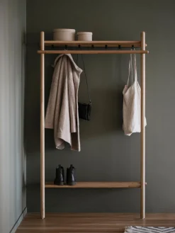 Percheros De Pie|Percheros De Pie>Rowico Home Perchero de pared de madera de roble Milford Madera de roble, negro