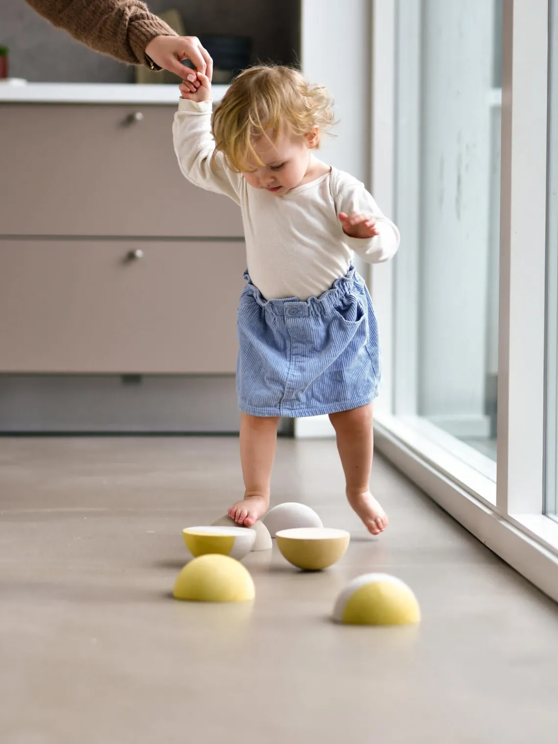 Juguetes A Partir De 1 Año|Decoración Infantil>bObles Piedras de paso Stepstone, 6 uds. Ocre, greige, gris claro
