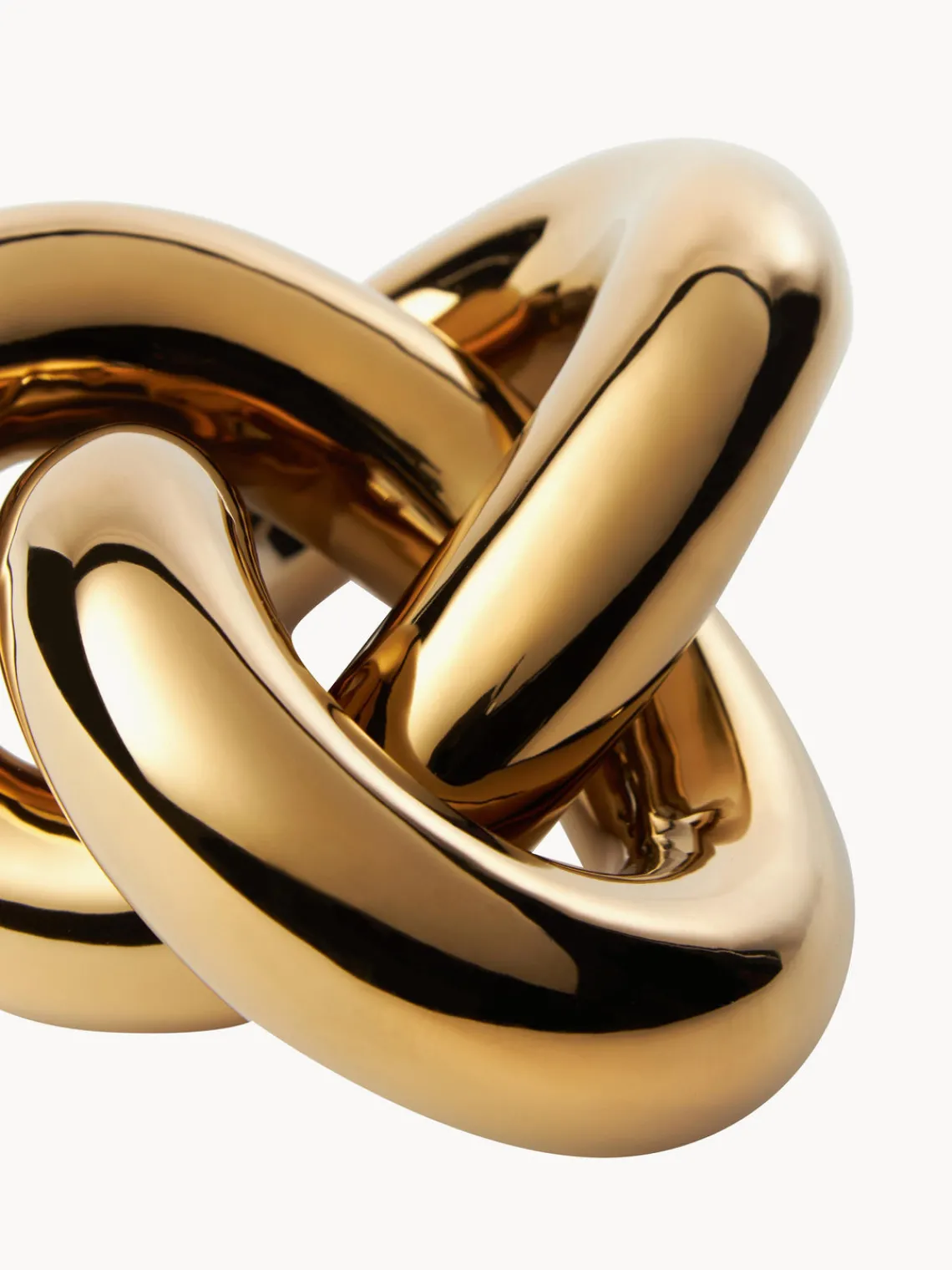 Figuras Decorativas|Jarrones>Cooee Design Pieza decorativa artesanal Knot, 9 cm Dorado brillante