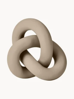 Figuras Decorativas|Jarrones>Cooee Design Pieza decorativa artesanal Knot, 9 cm Beige mate