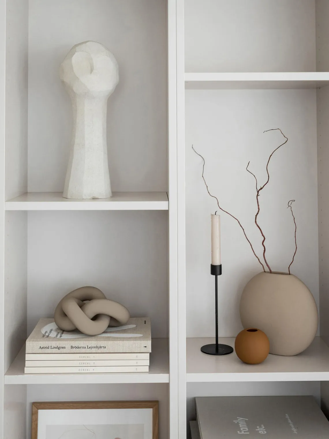 Figuras Decorativas|Jarrones>Cooee Design Pieza decorativa artesanal Knot, 9 cm Beige mate
