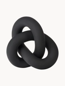 Figuras Decorativas|Jarrones>Cooee Design Pieza decorativa artesanal Knot, 6 cm Negro mate