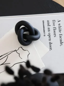 Figuras Decorativas|Jarrones>Cooee Design Pieza decorativa artesanal Knot, 6 cm Negro mate