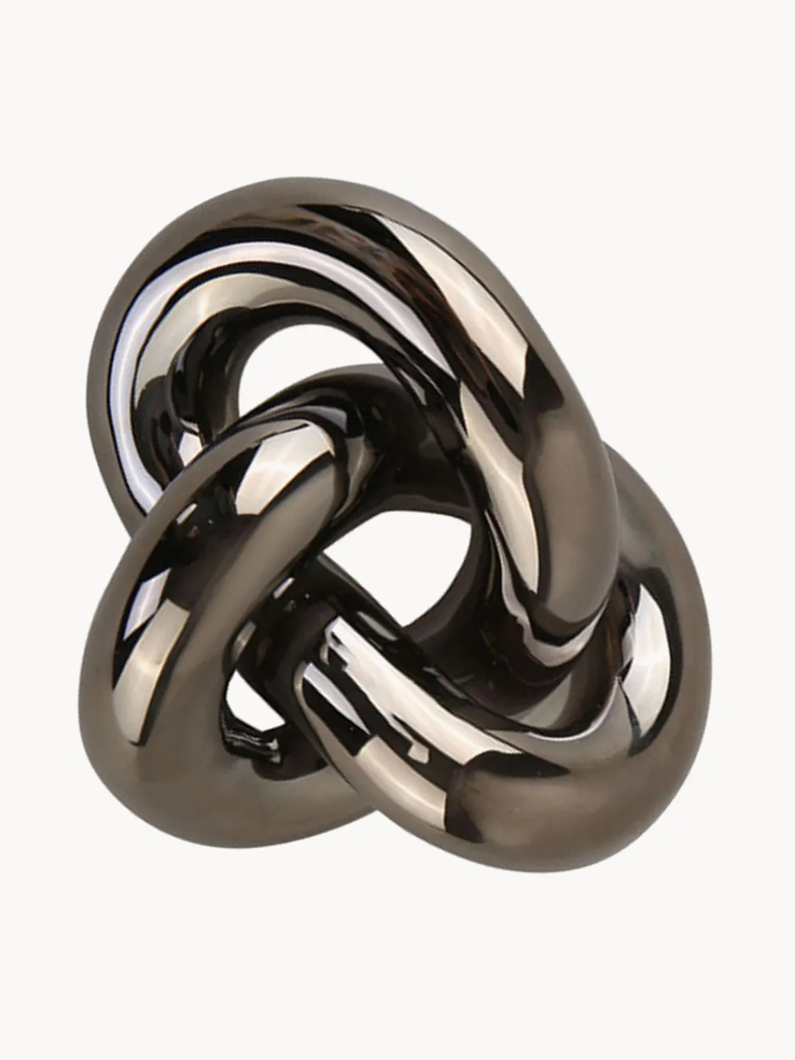 Figuras Decorativas|Jarrones>Cooee Design Pieza decorativa artesanal Knot, 6 cm Plateado oscuro brillante