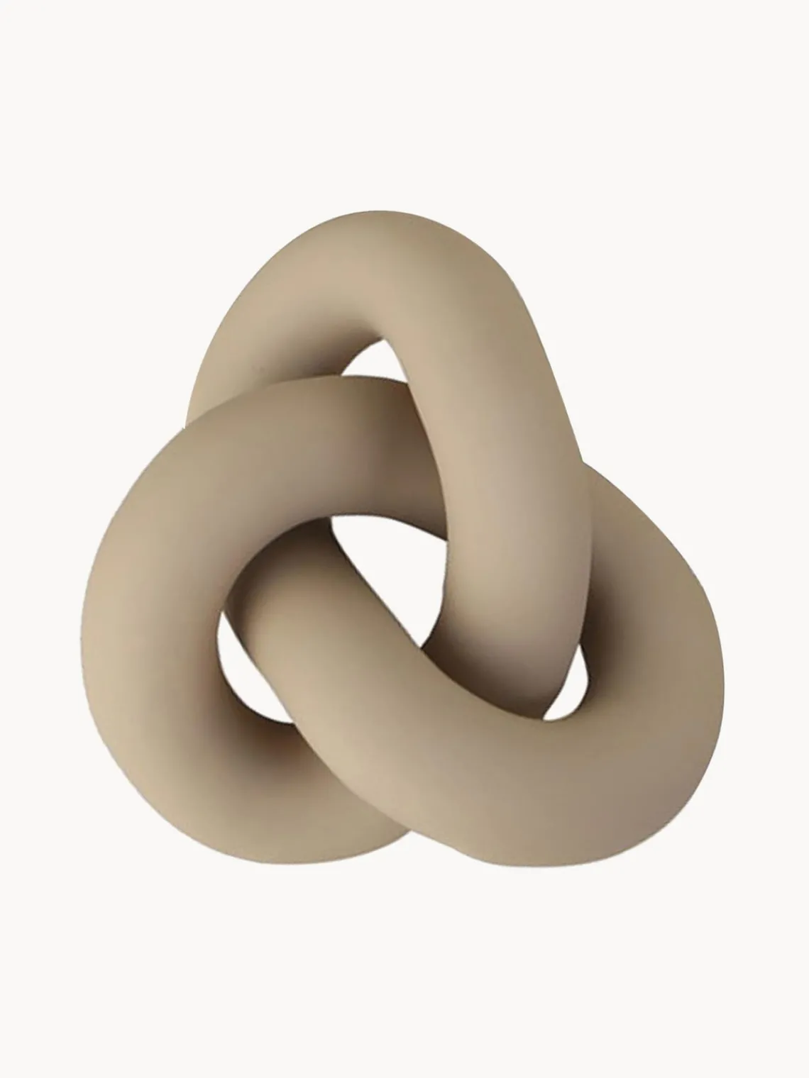 Jarrones|Figuras Decorativas>Cooee Design Pieza decorativa artesanal Knot, 6 cm Beige mate