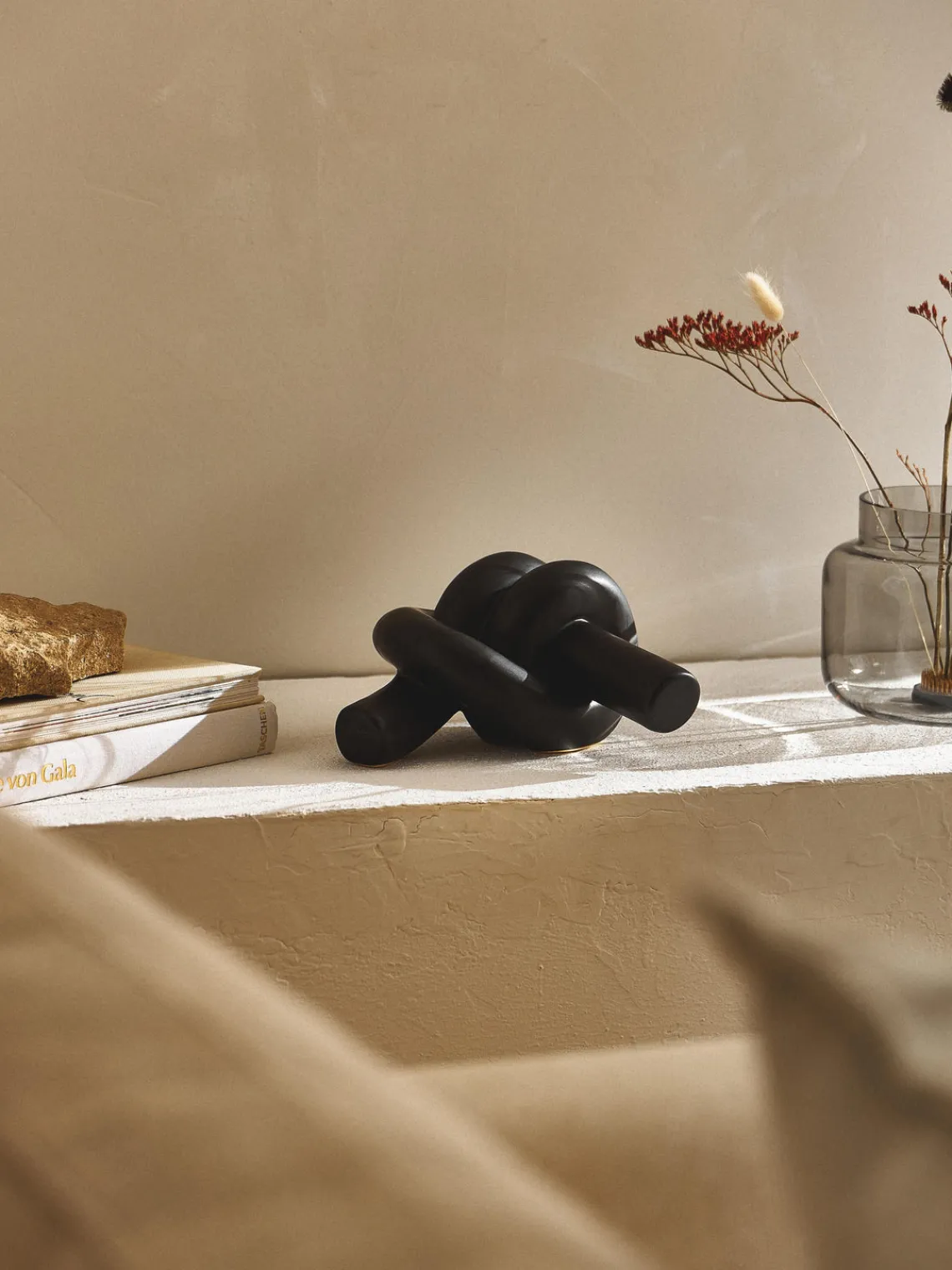 Jarrones|Figuras Decorativas>Westwing Collection Pieza decorativa artesanal Nodo Negro