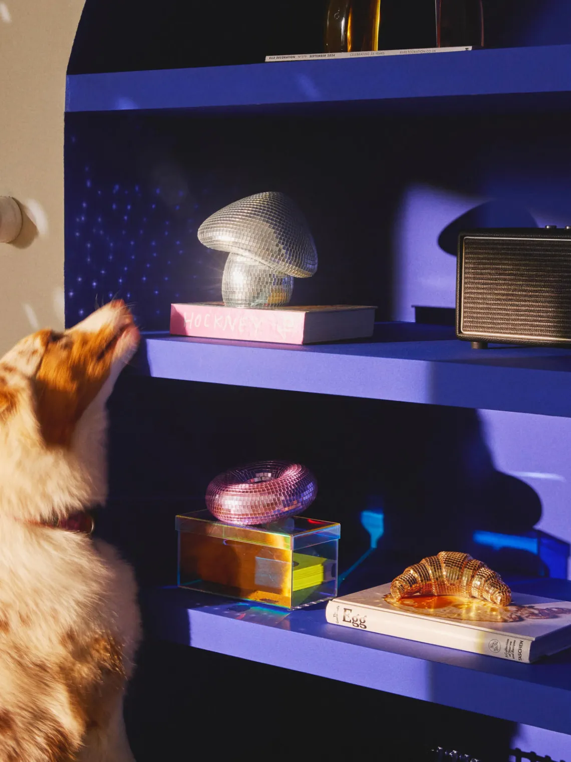 Discount Pieza decorativa brillante Disco Croissant Jarrones|Figuras Decorativas