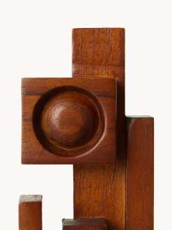 Figuras Decorativas|Decoración></noscript>HKLIVING Pieza decorativa de madera de teca Skyline