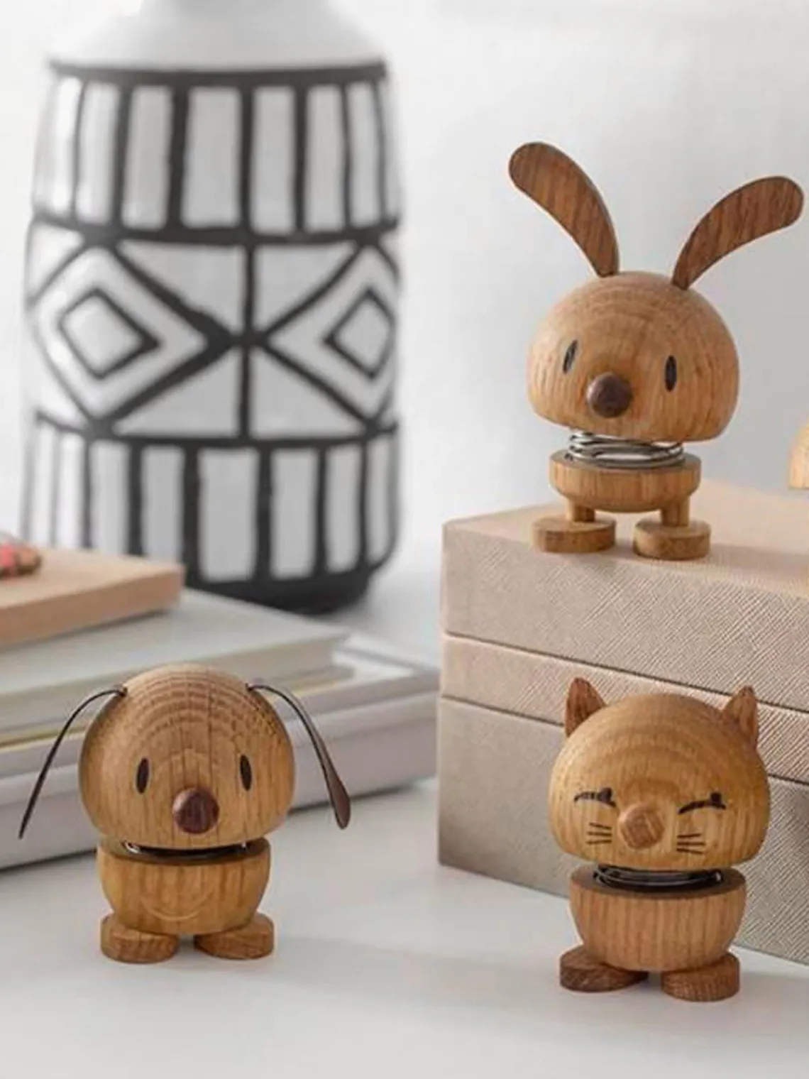 Outlet Pieza decorativa de madera de roble Fuzzle Figuras Decorativas|Jarrones