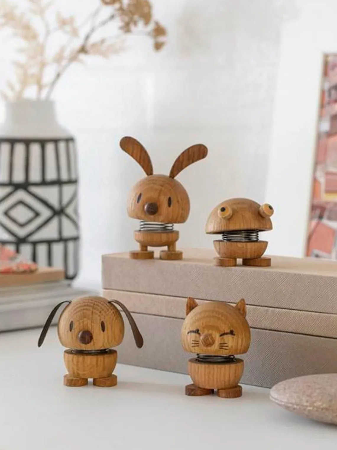 Outlet Pieza decorativa de madera de roble Fuzzle Figuras Decorativas|Jarrones