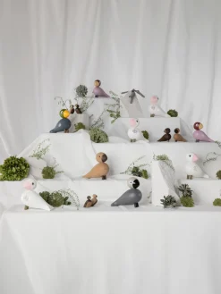 Figuras Decorativas|Jarrones></noscript>KAY BOJESEN Pieza decorativa de madera de haya Songbird Ernst Tonos grises