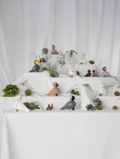 Figuras Decorativas|Jarrones></noscript>KAY BOJESEN Pieza decorativa de madera de haya Songbird Ernst Tonos grises