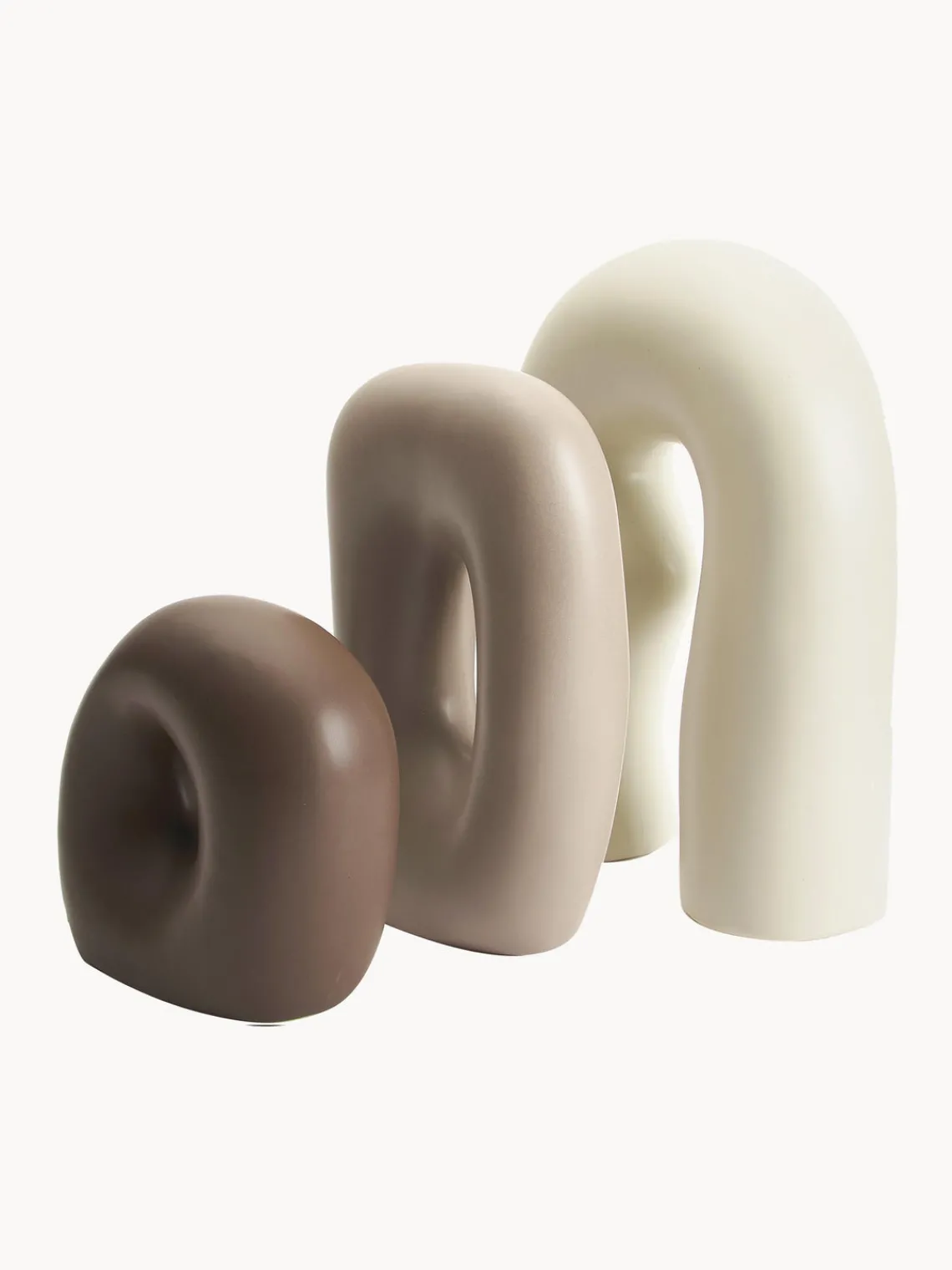 Jarrones|Figuras Decorativas>Westwing Collection Piezas decorativas de gres Alenda, 3 uds.