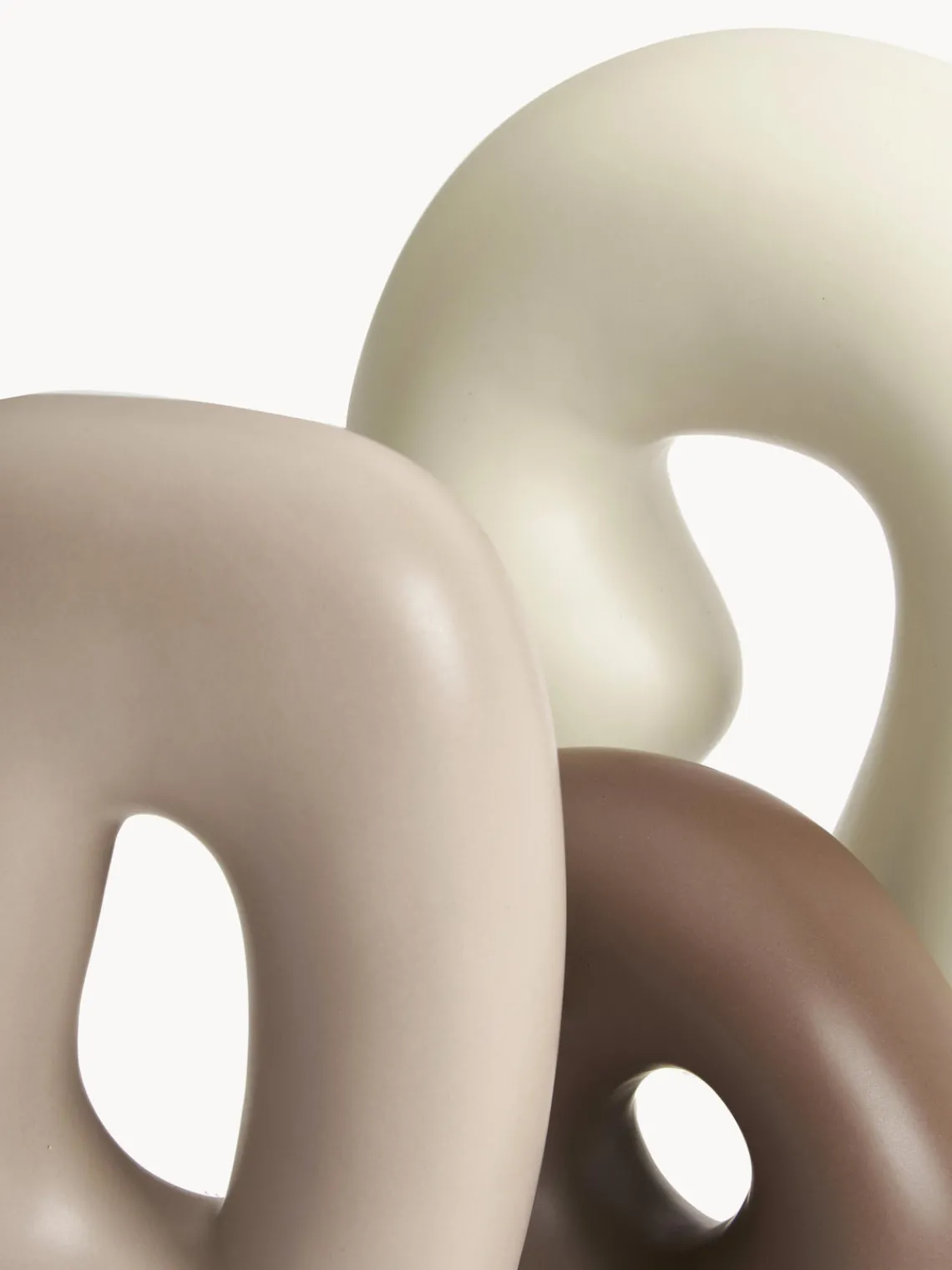 Jarrones|Figuras Decorativas>Westwing Collection Piezas decorativas de gres Alenda, 3 uds.