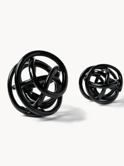 New Piezas decorativas de vidrio Nola, 2 uds. Figuras Decorativas|Jarrones