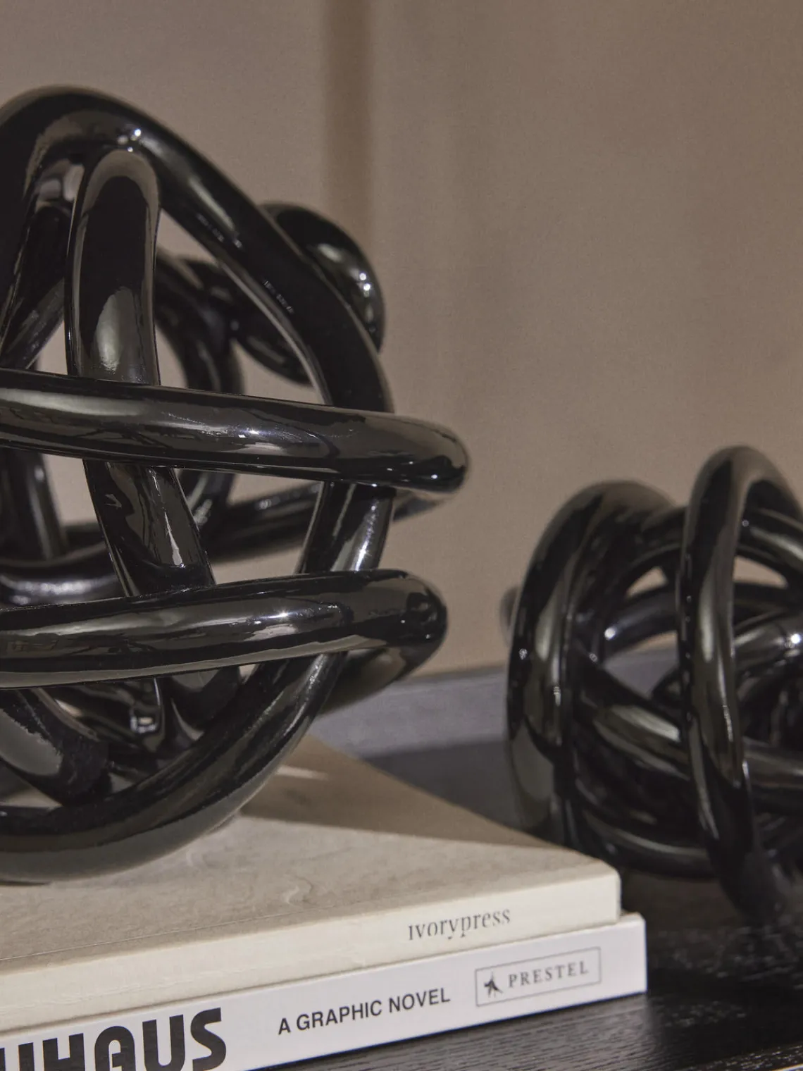 New Piezas decorativas de vidrio Nola, 2 uds. Figuras Decorativas|Jarrones