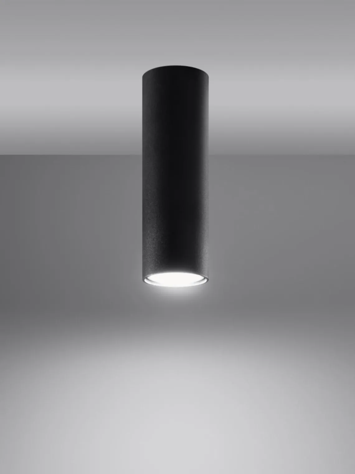 Plafones|Lámparas De Techo> Plafón Castro, 20 cm Negro mate