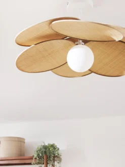 Best Plafón con adornos de fibras naturales Milani Plafones|Lámparas De Techo