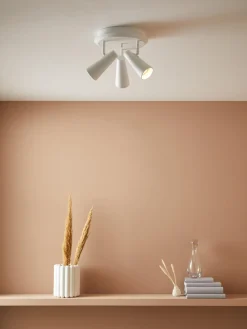 Plafones|Lámparas De Techo>Markslöjd Plafón de metal Crest Blanco