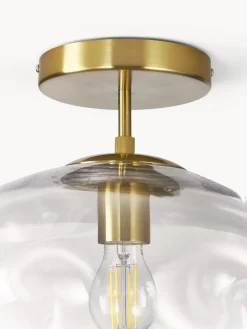 Plafones|Lámparas De Techo></noscript>Westwing Collection Plafón de vidrio Amora Transparente, dorado