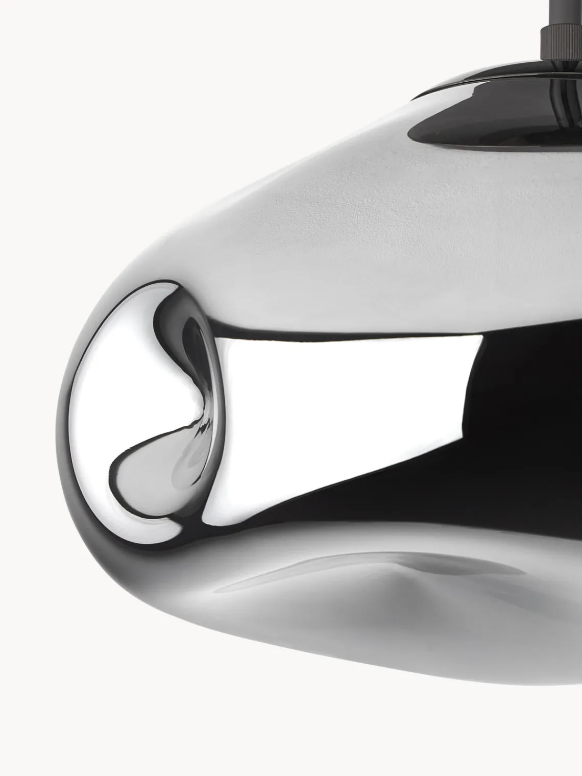 Plafones|Lámparas De Techo>Westwing Collection Plafón de vidrio espejado Amora Cromo espejado, negro