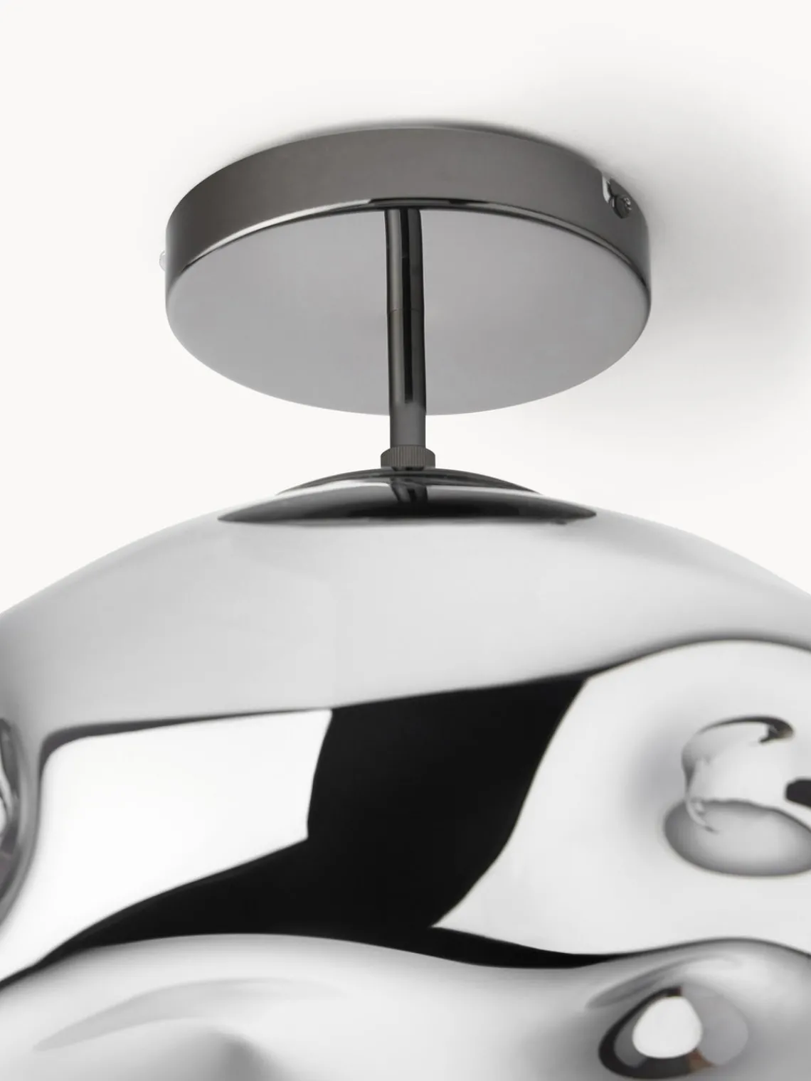 Plafones|Lámparas De Techo>Westwing Collection Plafón de vidrio espejado Amora Cromo espejado, negro