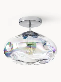 Plafones|Lámparas De Techo>Westwing Collection Plafón de vidrio iridiscente Amora Iridiscente, plateado