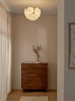 Plafones|Lámparas De Techo>Westwing Collection Plafón de vidrio Mireille Semitransparente, dorado