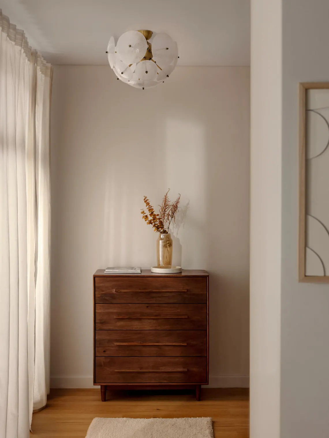 Plafones|Lámparas De Techo>Westwing Collection Plafón de vidrio Mireille Semitransparente, dorado