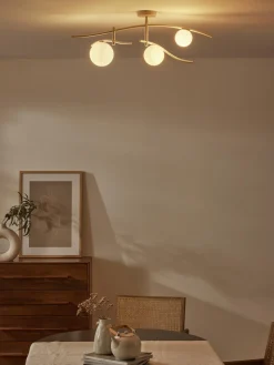 Plafones|Lámparas De Techo>Westwing Collection Plafón grande Nebo Beige claro