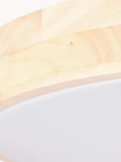 Plafones|Lámparas De Techo> Plafón LED de madera Slimline, con mando a distancia Marrón, blanco