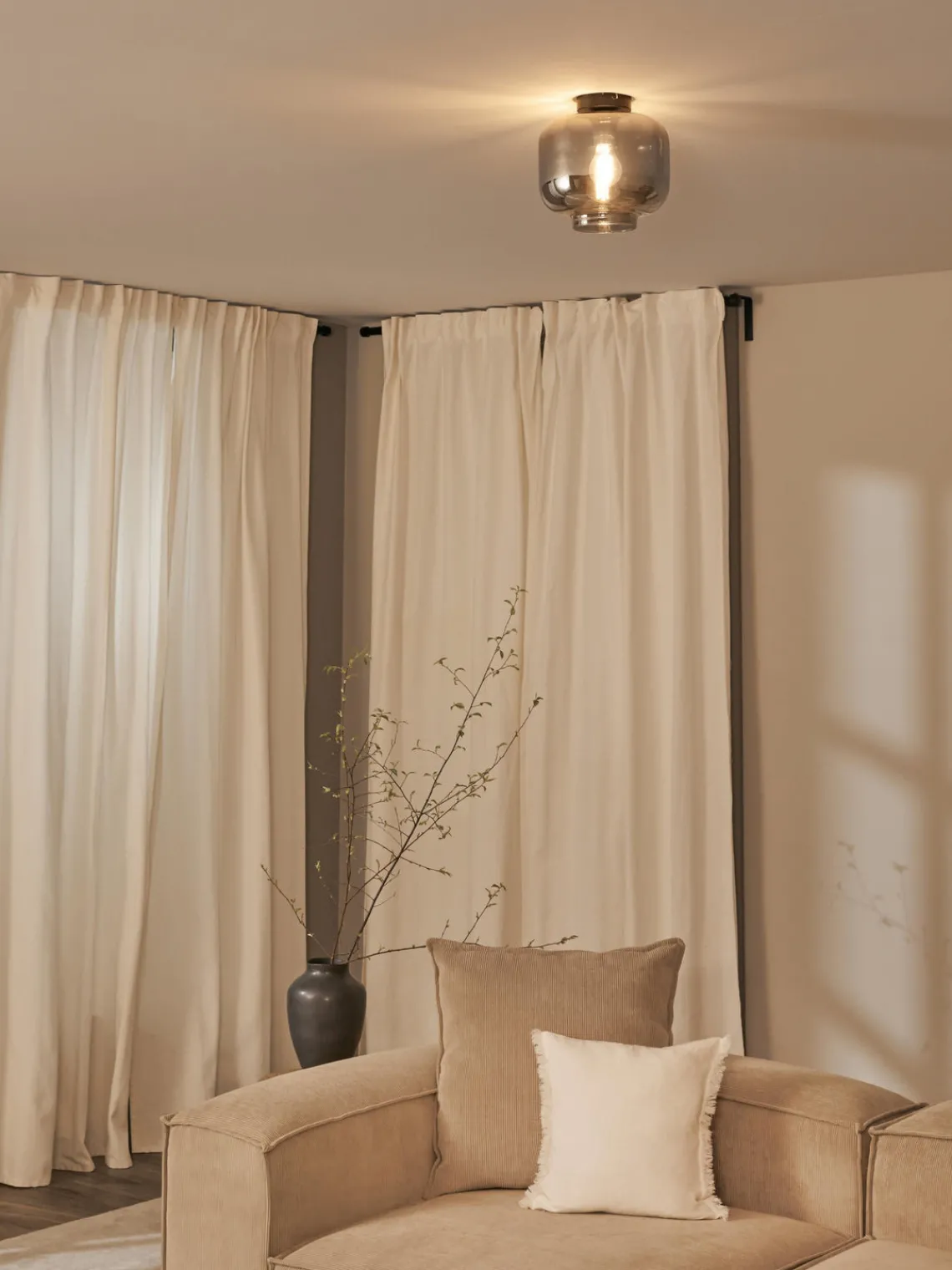 Plafones|Lámparas De Techo> Plafón pequeño de cristal Vaso