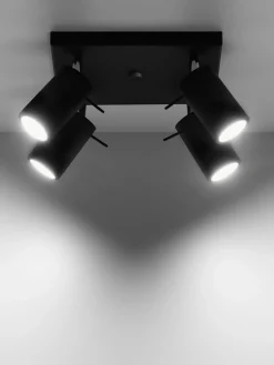 Plafones|Lámparas De Techo> Plafón pequeño Etna Negro