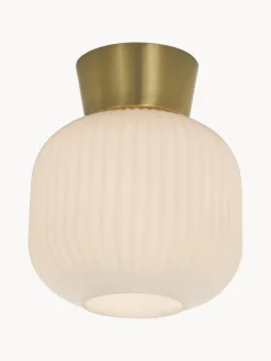 Plafones|Lámparas De Techo>Aneta Plafón pequeño Vanja Blanco opalino, latón