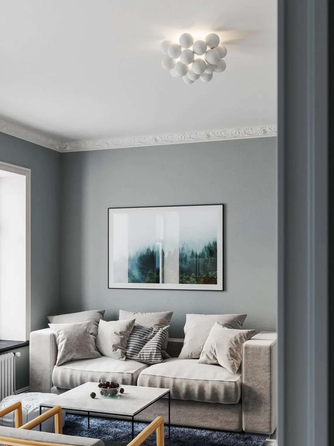 Plafones|Lámparas De Techo>By Rydéns Plafón soplado LED Gross Blanco mate