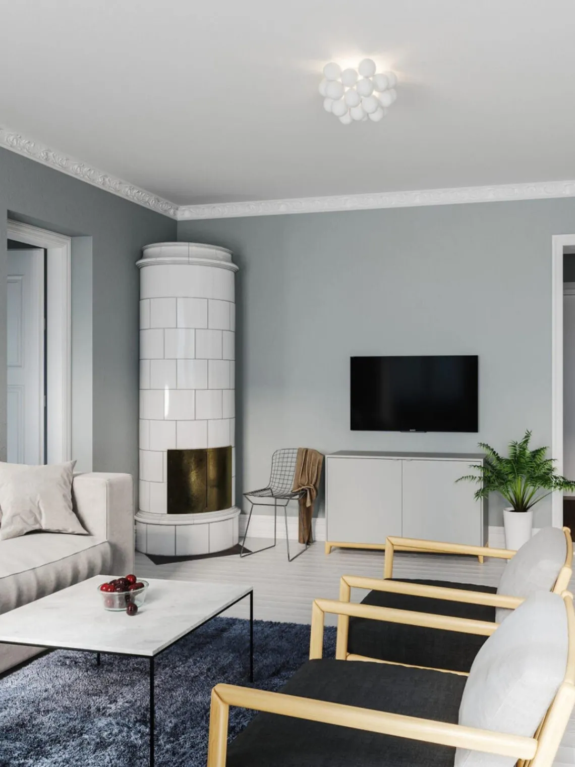 Plafones|Lámparas De Techo>By Rydéns Plafón soplado LED Gross Blanco mate