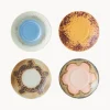 Hot Platitos artesanales de gres 70's, 4 uds. Tazas Y Mugs|Vajillas Completas
