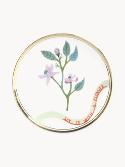 Hot Plato artesanal de porcelana Clematis Platos De Postre|Vajillas Completas