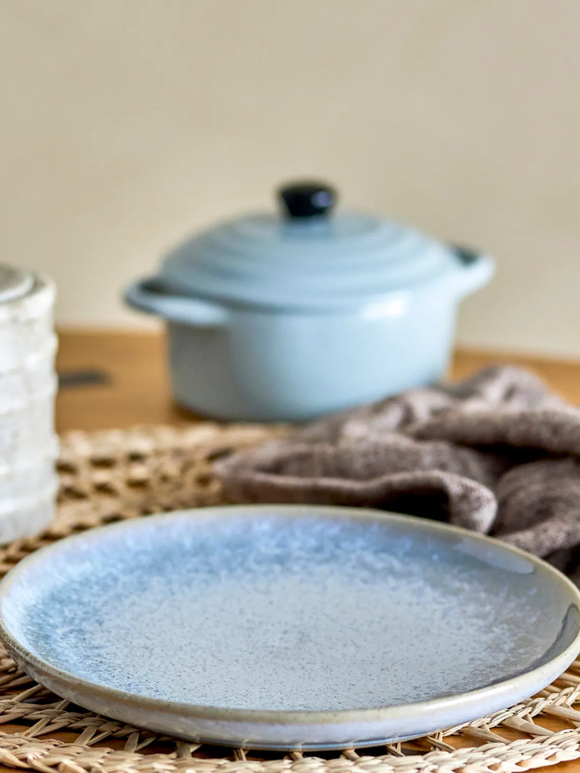 Platos De Postre|Vajillas Completas>Bloomingville Plato de postre Paula Azul claro, beige claro