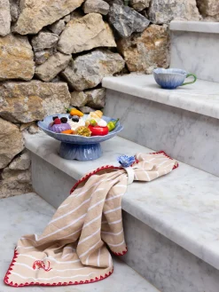 Clearance Plato de tarta pintado a mano Amapola Tarteras|Vajillas Completas