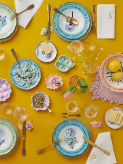 Plato hondo artesanal de porcelana Peony Platos Hondos|Vajillas Completas