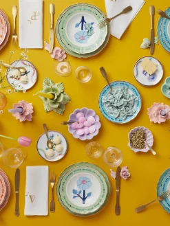 Best Plato hondo artesanal de porcelana Hibiscus Platos Hondos|Vajillas Completas