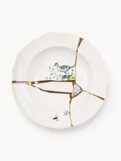 Platos Hondos|Vajillas Completas>SELETTI Plato hondo de porcelana Kintsugi