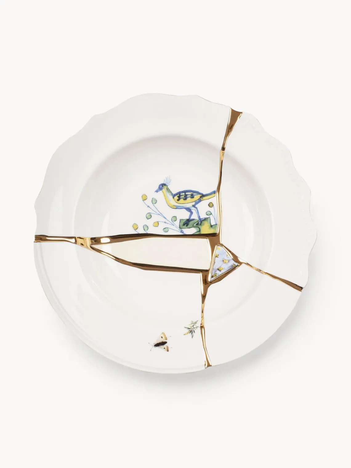 Platos Hondos|Vajillas Completas>SELETTI Plato hondo de porcelana Kintsugi