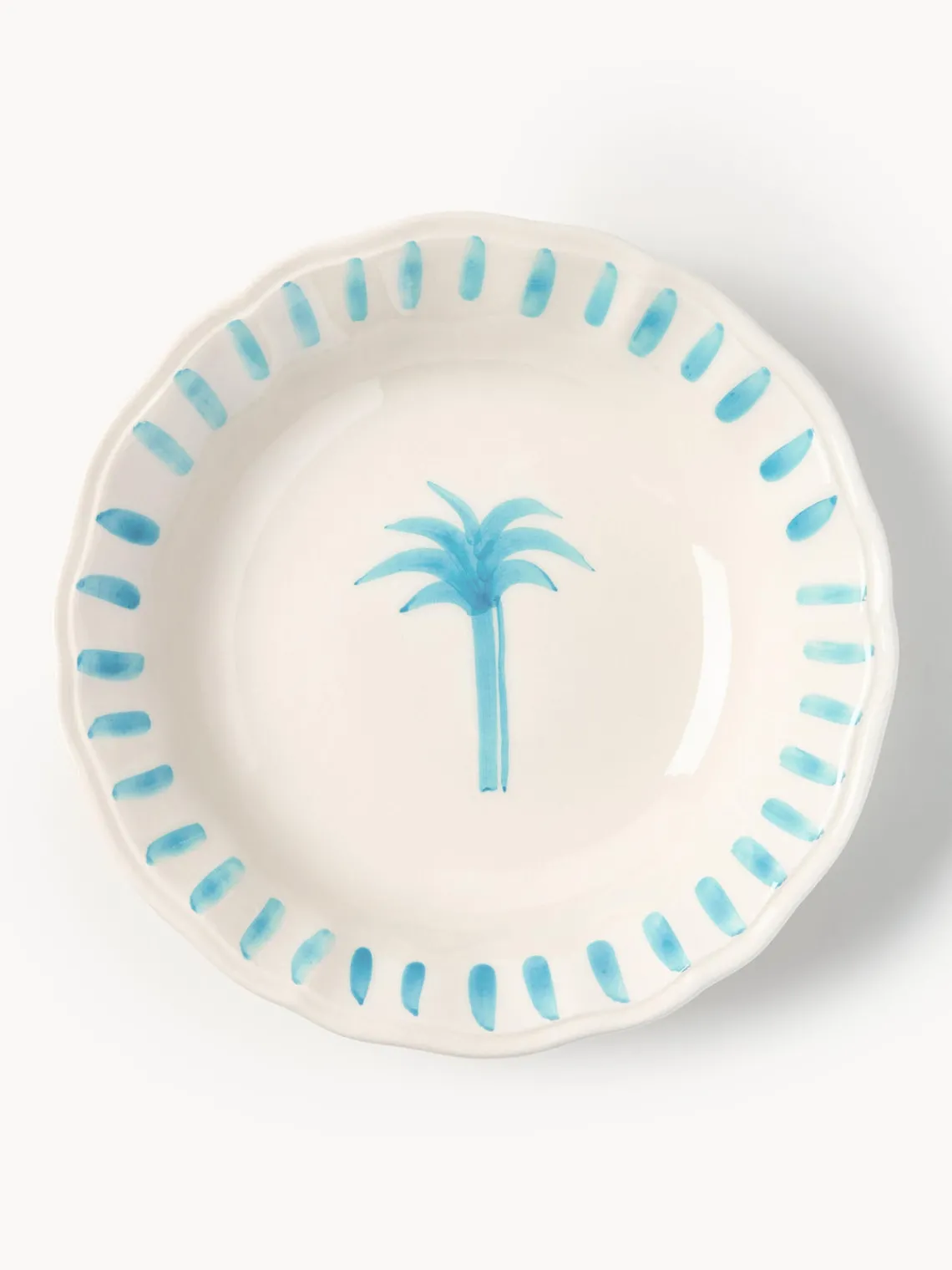 Outlet Plato hondo pintado a mano The Palms Platos Hondos|Vajillas Completas