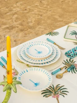 Outlet Plato hondo pintado a mano The Palms Platos Hondos|Vajillas Completas