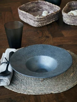 Platos Hondos|Vajillas Completas>House Doctor Plato hondo Pion Gris antracita jaspeado